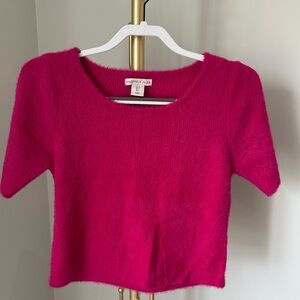 Sincerely Jules Fuchsia Short Sleeve Top Large NWOT